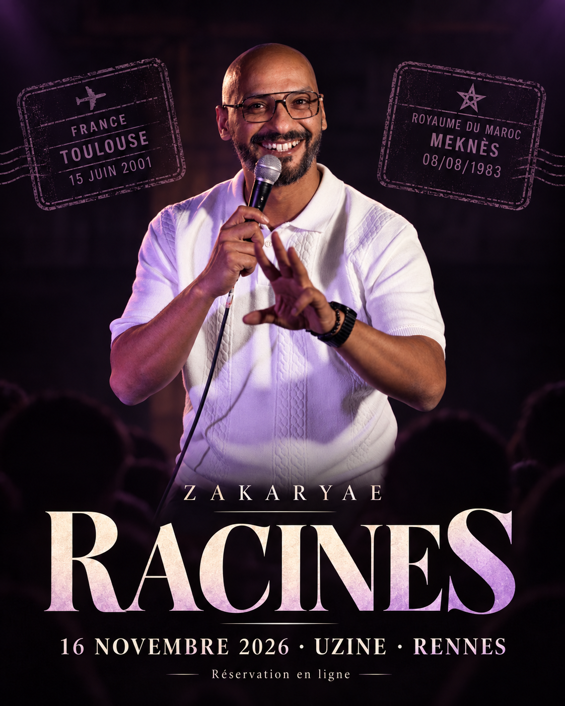 Affiche RACINES de Zakaryae, le 16 novembre 2026 à L’Uzine à Rennes